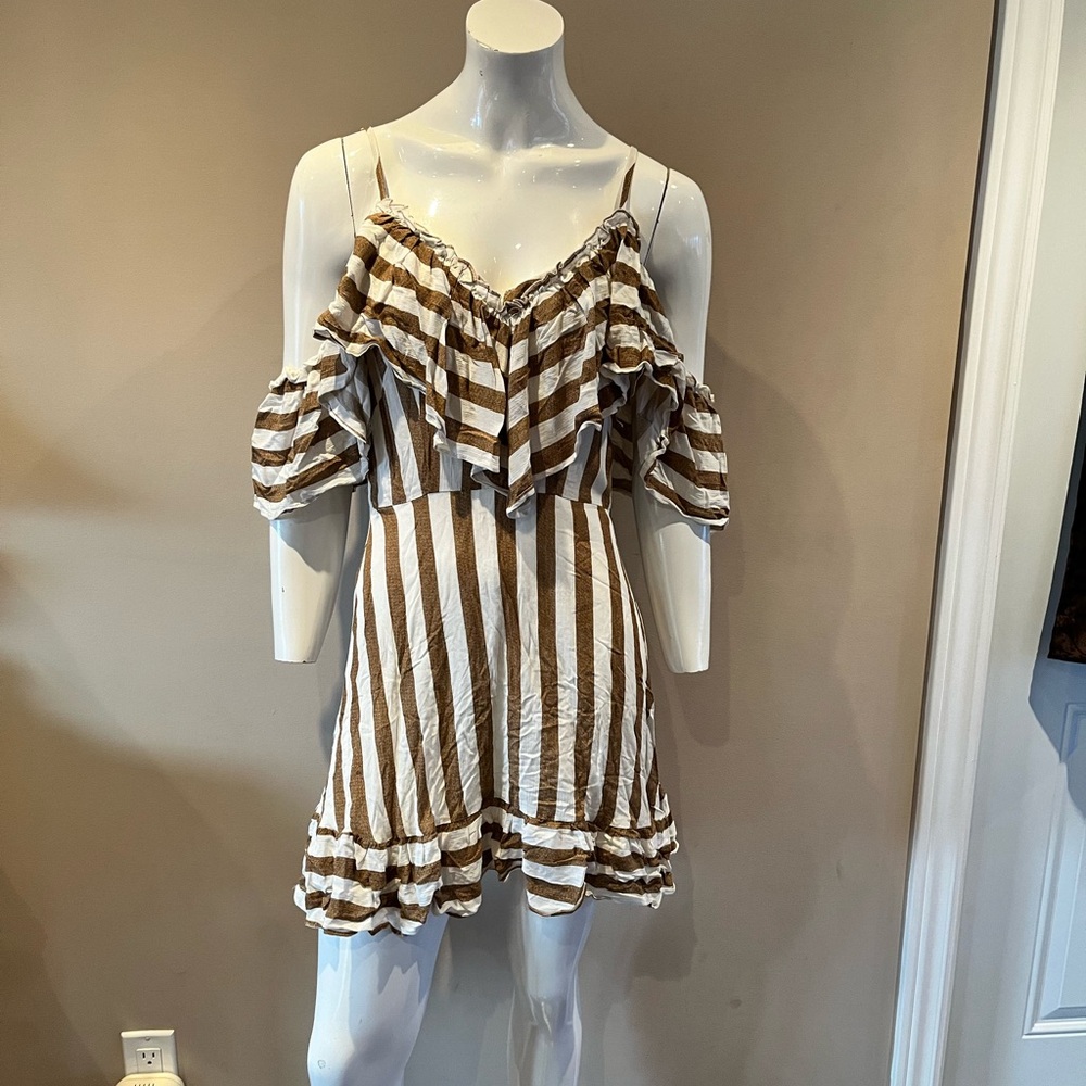 Striped Off-Shoulder Dress